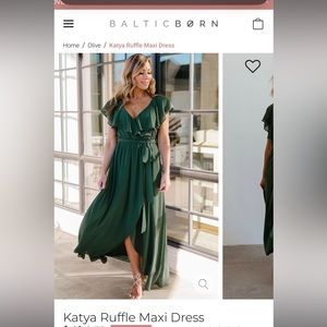 Baltic Born Katya Dress in Evergreen
